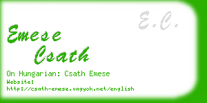 emese csath business card